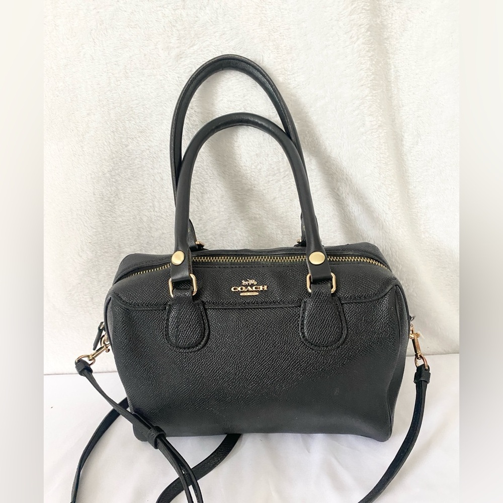 Coach Mini Rowan cross grain leather satchel crossbody